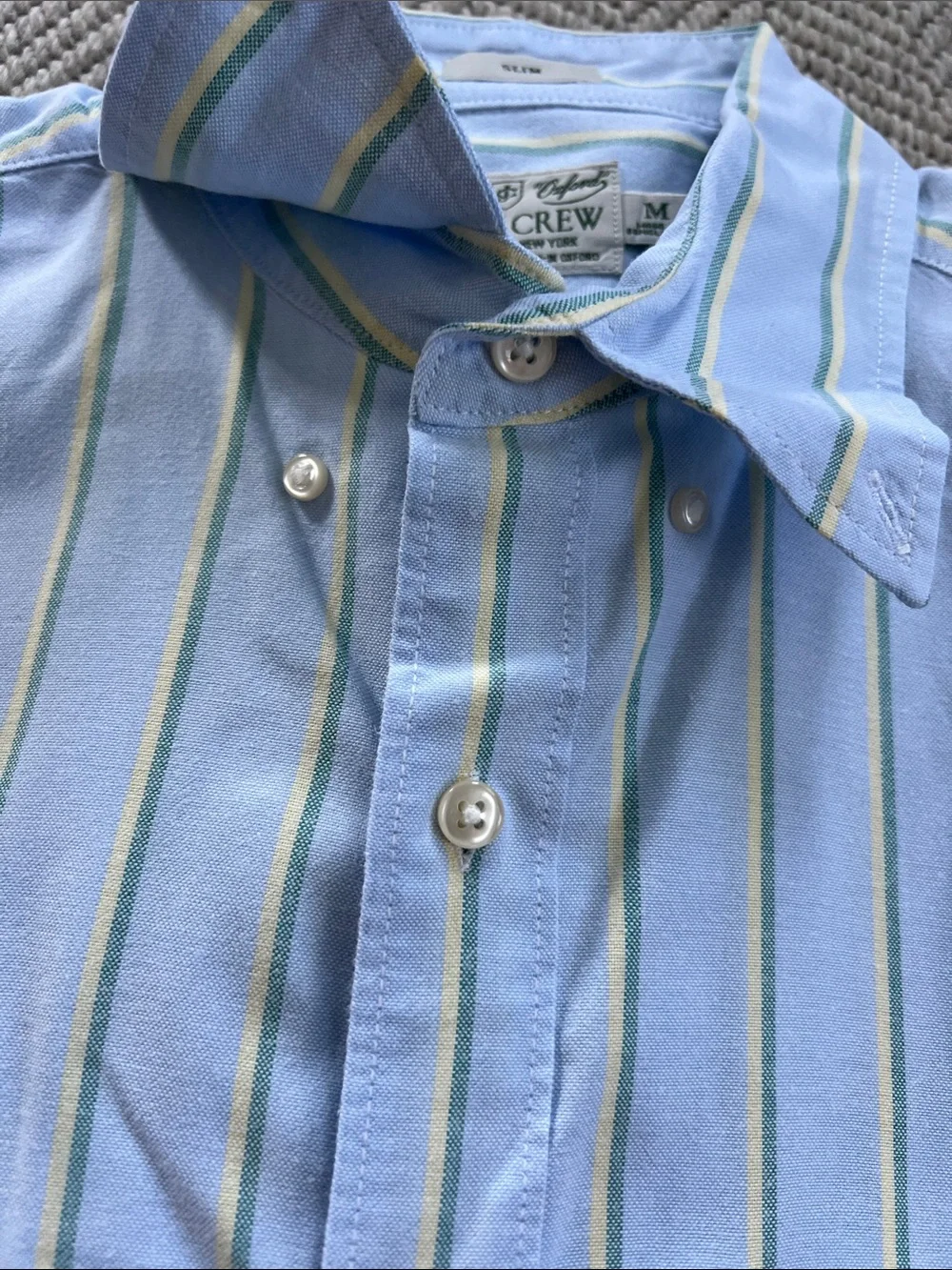 J. Crew Men's Broken-In Oxford Light Blue Button-Down Shirt